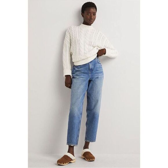 Boden Tapered High-Rise Jean Medium Wash Size 29 - Picture 3 of 11